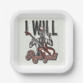 Ik zal je slaan papieren bordje (Voorkant)