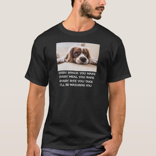 Ik zal je snack Meal Bite-voedselhond leuk zien ma T-shirt (Voorkant)