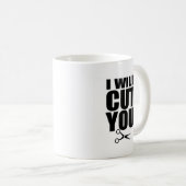 Ik zal je snijden - Haarstylist koffie Mok (Voorkant rechts)