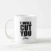 Ik zal je snijden - Haarstylist koffie Mok (Links)