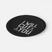 Ik zal je snijden papieren bordje (Gekanteld)