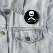 Ik zal je snijden. ronde button 5,7 cm (In situ)