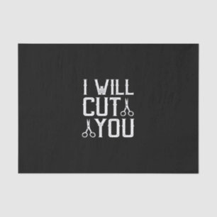 Ik zal je snijden tissuepapier