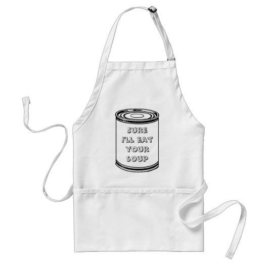Ik zal je soep-Apron eten. Standaard Schort (Voorkant)