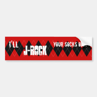 Ik zal je sokken eraf gooien. bumpersticker