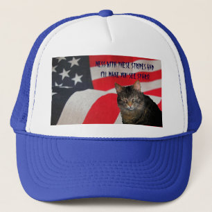 Ik zal je sterren patriottisch kat laten zien trucker pet