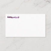 Ik zal je uit mijn leven helpen visitekaartje (Achterkant)