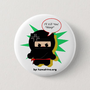 Ik zal je vermoorden ronde button 5,7 cm