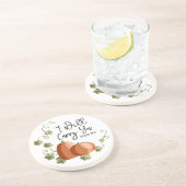 Ik zal je vervoeren zandsteen onderzetter (Zijkant)