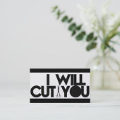 Ik zal je visitekaartjes snijden (Staand voorkant)