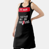 "Ik zal je voeden" Schorten, grappige chef-kok hou Schort (Insitu)