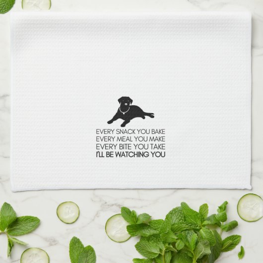 "Ik zal je volgen" Labrador Kitchen Towel Theedoek (Gevouwen)