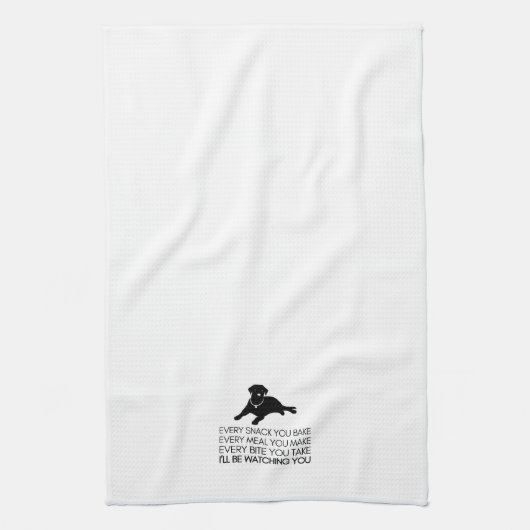 "Ik zal je volgen" Labrador Kitchen Towel Theedoek (Verticaal)