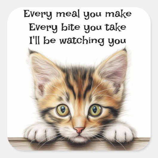 Ik zal je volgen vierkante sticker (Voorkant)