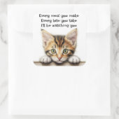 Ik zal je volgen vierkante sticker (Tas)