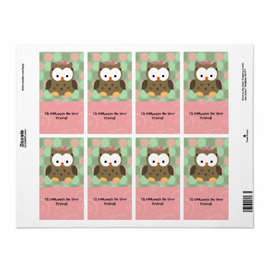 Ik zal je vriend zijn etiket (Full Sheet)