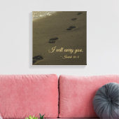 Ik zal je zand voetafdrukken laten dragen canvas afdruk (Insitu (Woonkamer))