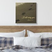 Ik zal je zand voetafdrukken laten dragen canvas afdruk (Insitu (Slaapkamer))