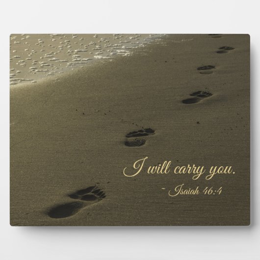 Ik zal je zand voetafdrukken laten dragen fotoplaat (Voorkant)