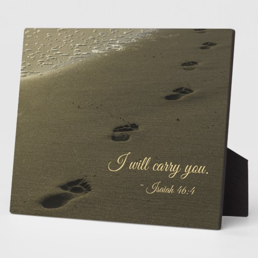 Ik zal je zand voetafdrukken laten dragen fotoplaat (Zijkant)