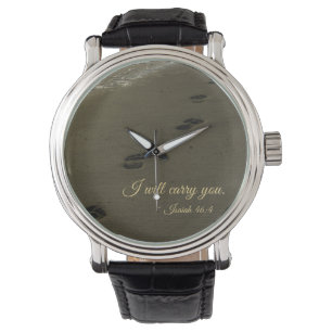 Ik zal je zand voetafdrukken laten dragen horloge