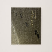 Ik zal je zand voetafdrukken laten dragen legpuzzel (Verticaal)