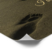 Ik zal je zand voetafdrukken laten dragen poster (Hoek)