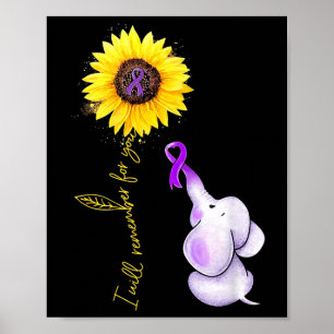 Ik zal je zonnebloem olifant Heimerh herinneren Poster
