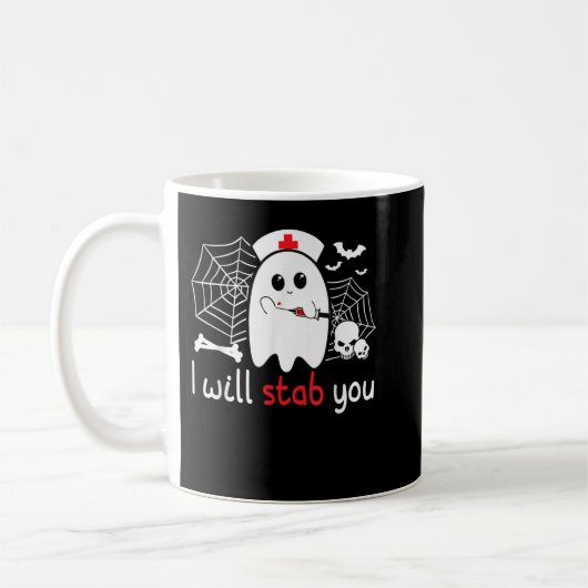 Ik zal jullie Boo Ghost Nurse Funny Halloween Fo l Koffiemok (Links)