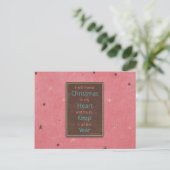 Ik zal kerst roze bruin ontwerp eren feestdagenkaart (Staand voorkant)