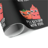 Ik zal ketchup met je grappig eten woordspeling Da Cadeaupapier (Rol Hoek)