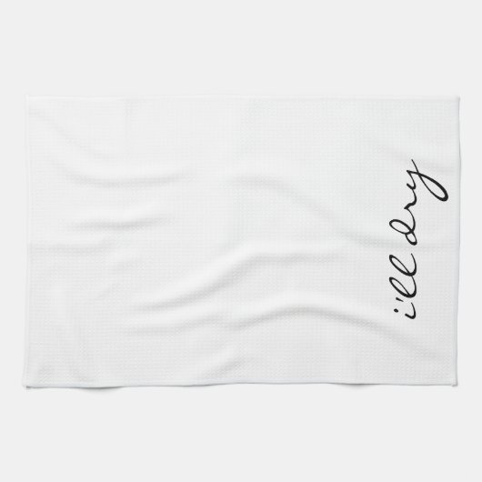 Ik zal keukenhanddoek drogen - Typografie (Horizontaal)