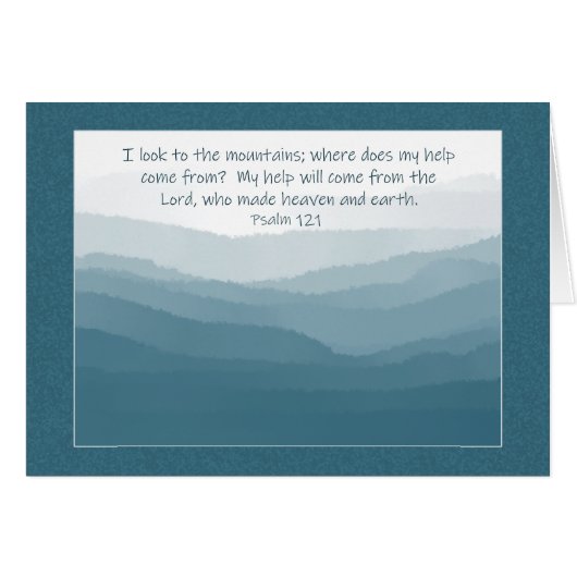 Ik zal kijken naar de bergen Parakaleo kaart (Voorkant Horizontaal)