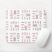 Ik zal leven, liefde en drink muismat (Met muis)