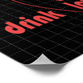 Ik zal leven, liefde en drink poster (Hoek)