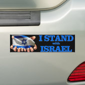 Ik zal met Israël gaan staan Bumpersticker (Op auto)
