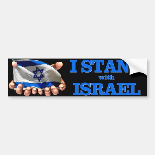 Ik zal met Israël gaan staan Bumpersticker (Voorkant)