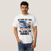 Ik zal met Israël gaan staan T-shirt (Voorkant volledig)