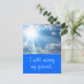 Ik zal met mijn vriend trouwen. Huwelijksuitnodigi Kaart (Staand voorkant)