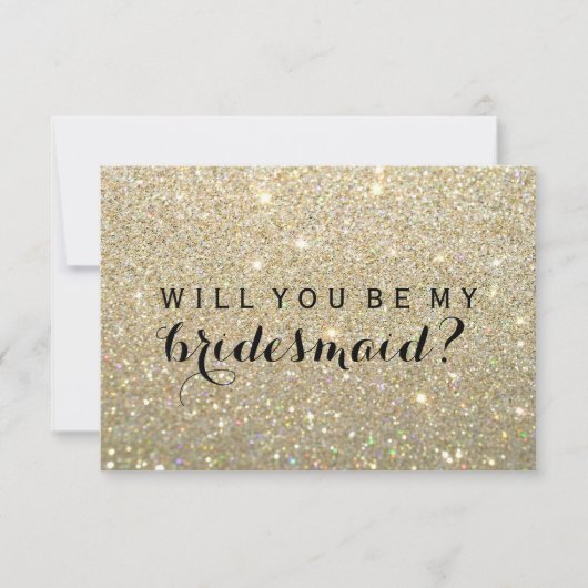 Ik zal mijn Bridesmaid zijn - Gold Fab Kaart (Voorkant)