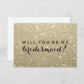 Ik zal mijn Bridesmaid zijn - Gold Fab Kaart (Voorkant / Achterkant)