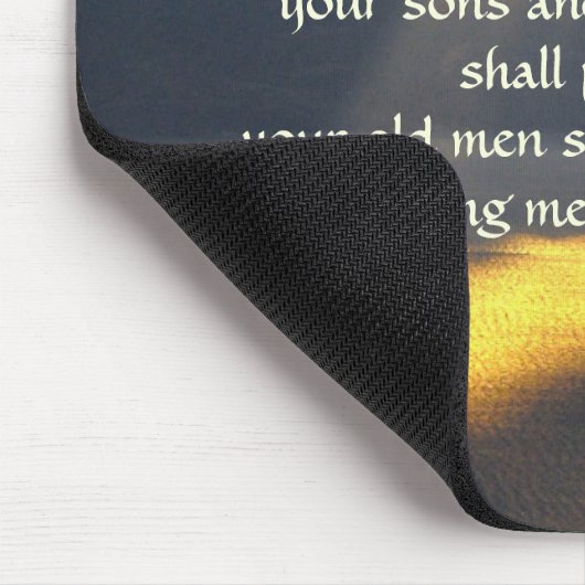 Ik zal mijn geest Joel 228, Bijbelversie uitgieten Muismat (Hoek)