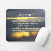 Ik zal mijn geest Joel 228, Bijbelversie uitgieten Muismat (Met muis)