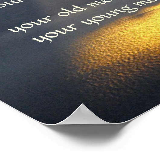 Ik zal mijn geest Joel 228, Bijbelversie uitgieten Poster (Hoek)