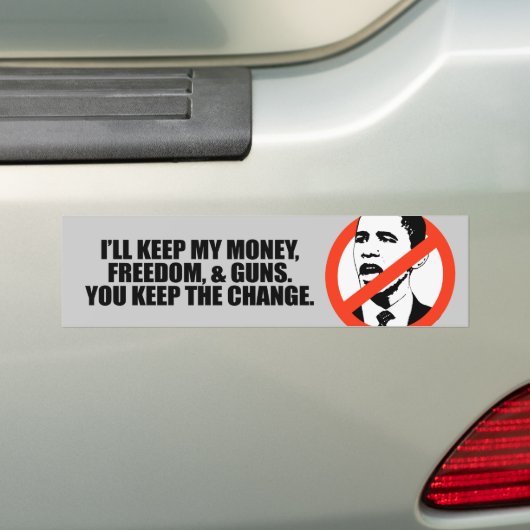IK ZAL MIJN GELD, VRIJHEID EN PISTOLEN BEHOUDEN BUMPERSTICKER (Op auto)