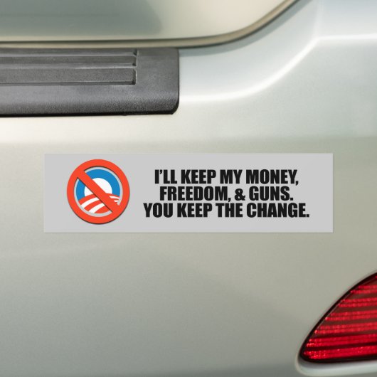 IK ZAL MIJN GELD, VRIJHEID EN PISTOLEN BEHOUDEN BUMPERSTICKER (Op auto)