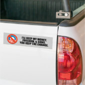 IK ZAL MIJN GELD, VRIJHEID EN PISTOLEN BEHOUDEN BUMPERSTICKER (Op Truck)
