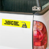IK ZAL MIJN GELD, VRIJHEID EN PISTOLEN BEHOUDEN BUMPERSTICKER (Op Truck)