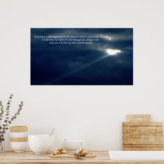 "Ik zal mijn licht voor je schijnen..." spiritualp Poster (Keuken)