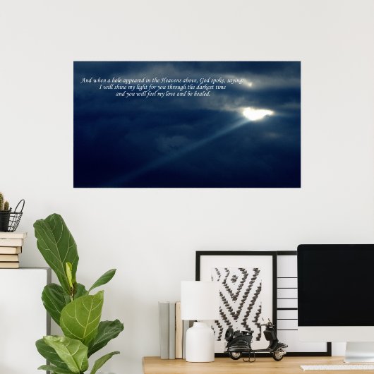 "Ik zal mijn licht voor je schijnen..." spiritualp Poster (Thuiskantoor)